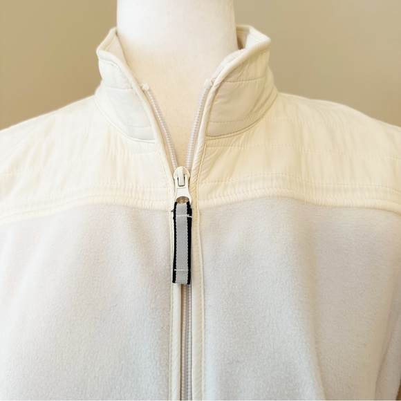 Talbots Fleece Zip Front Ivory Jacket - Medium - Picture 2 of 11